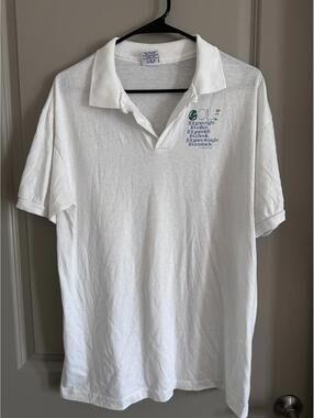 90s Golf Funny Humor Text If It Goes Right It's A Slice Shirt Size XL Anvil Tag